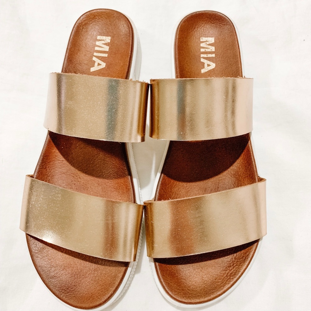 Mia Saige Platform Sandal, Rose Gold, 8